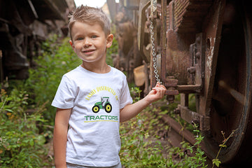 Easily Distracted By Tractors Kids Tee