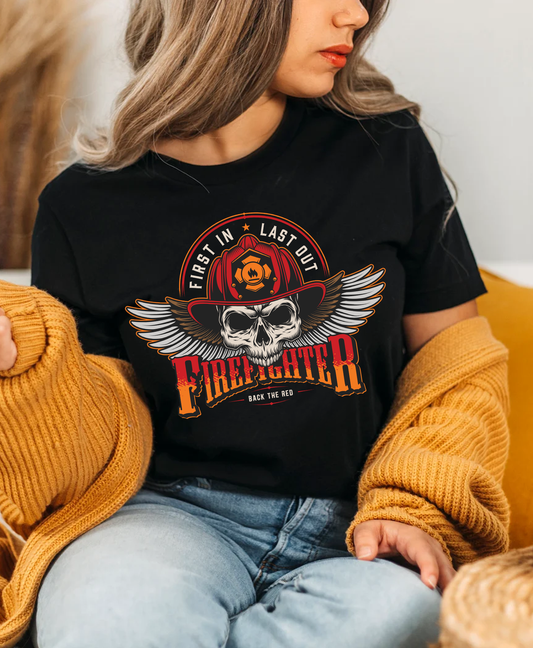 Back The Red Firefighter Tee