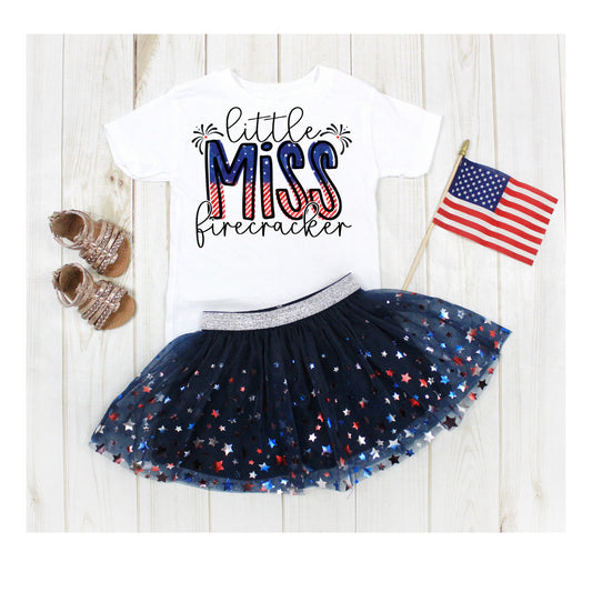 Little Miss Firecracker Kids Tee
