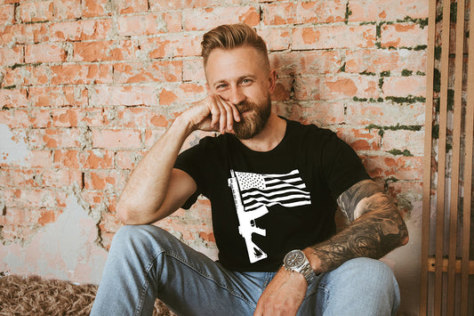 Second Amendment Flag Gun Tee