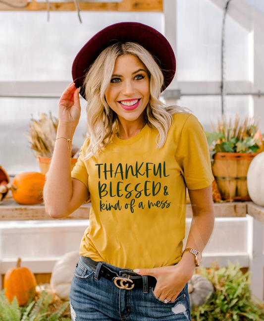 Thankful and Blessed Tee