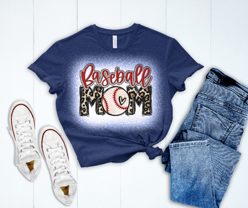 Baseball Mom Bleached Tee