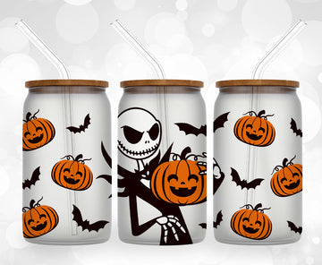 Jack Skellington Glass Tumbler