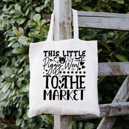 This Little Piggy Went To The Market Tote